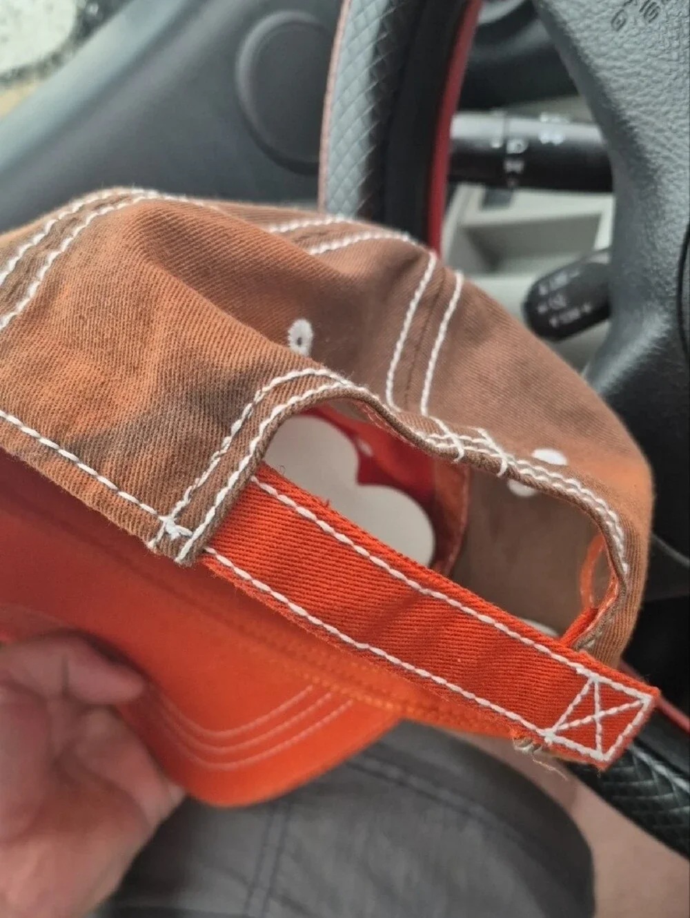 Orange & Brown Workwear Baseball Cap with Logo Patch Home Depot